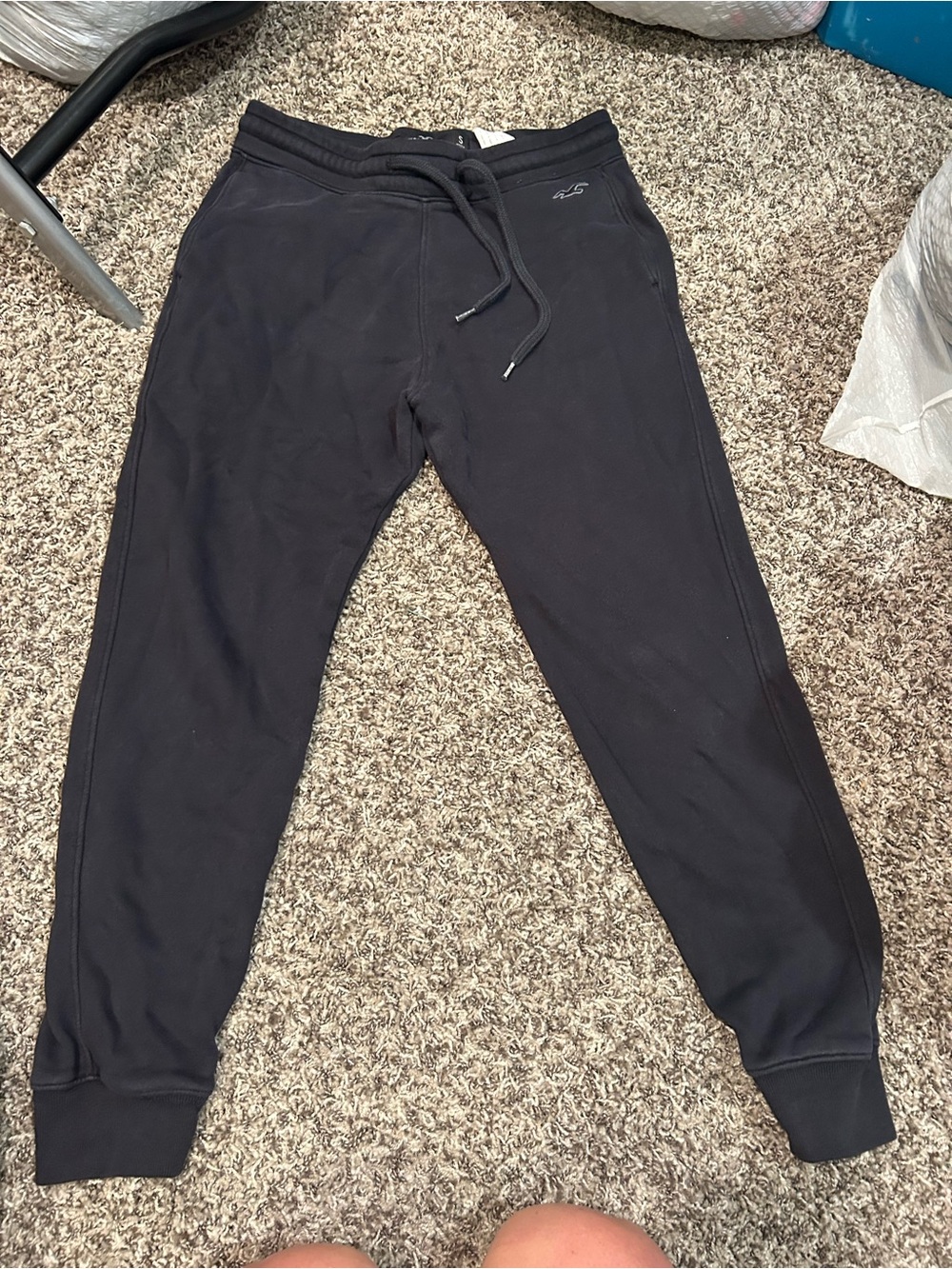 Hollister Dark Black Pull-On Joggers
